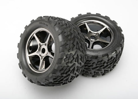 Traxxas 5374X Talon Tires, Gemini Wheels, Black Chrome