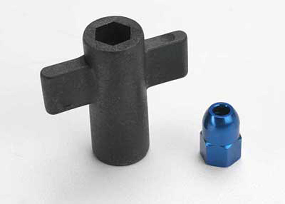 TRA5526 5526 Aluminum Antenna Crimp Nut, Blue & Tool
