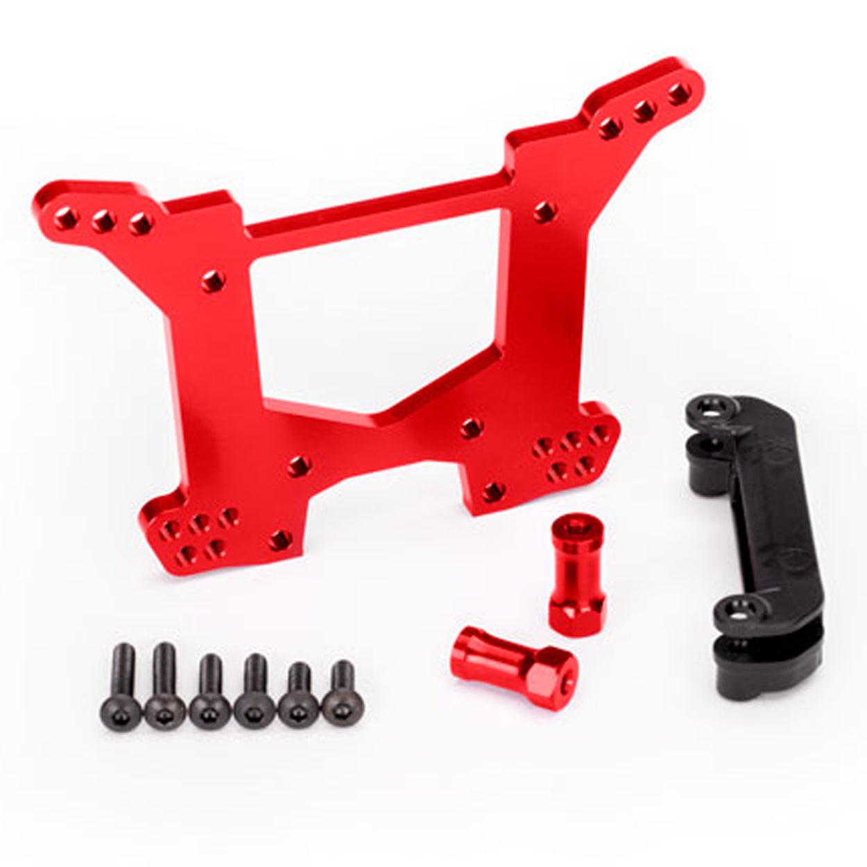 TRA6738R 6738R Rear Aluminum Shock Tower, Red