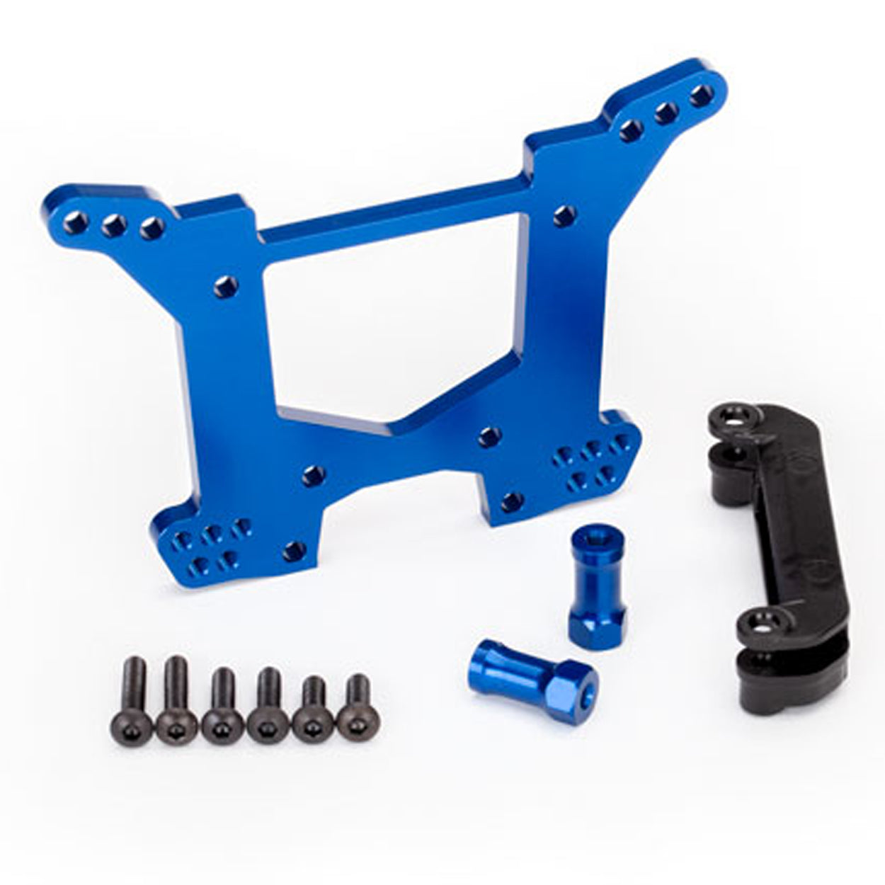 TRA6738X 6738X Rear Aluminum Shock Tower, Blue