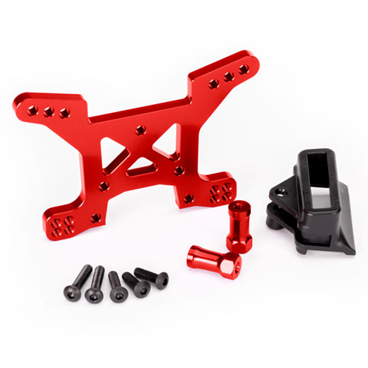 TRA6739R 6739R Front Aluminum Shock Tower, Red