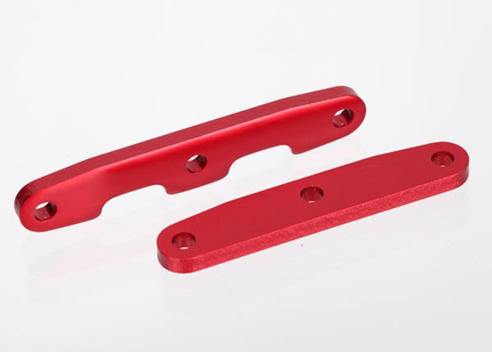 TRA6823R 6823R Front & Rear Aluminum Bulkhead Tie Bars, Red