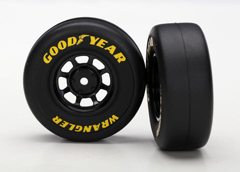 Traxxas 7378 Goodyear Wrangler Tires, 8-Spoke Wheels, 1.9", Black
