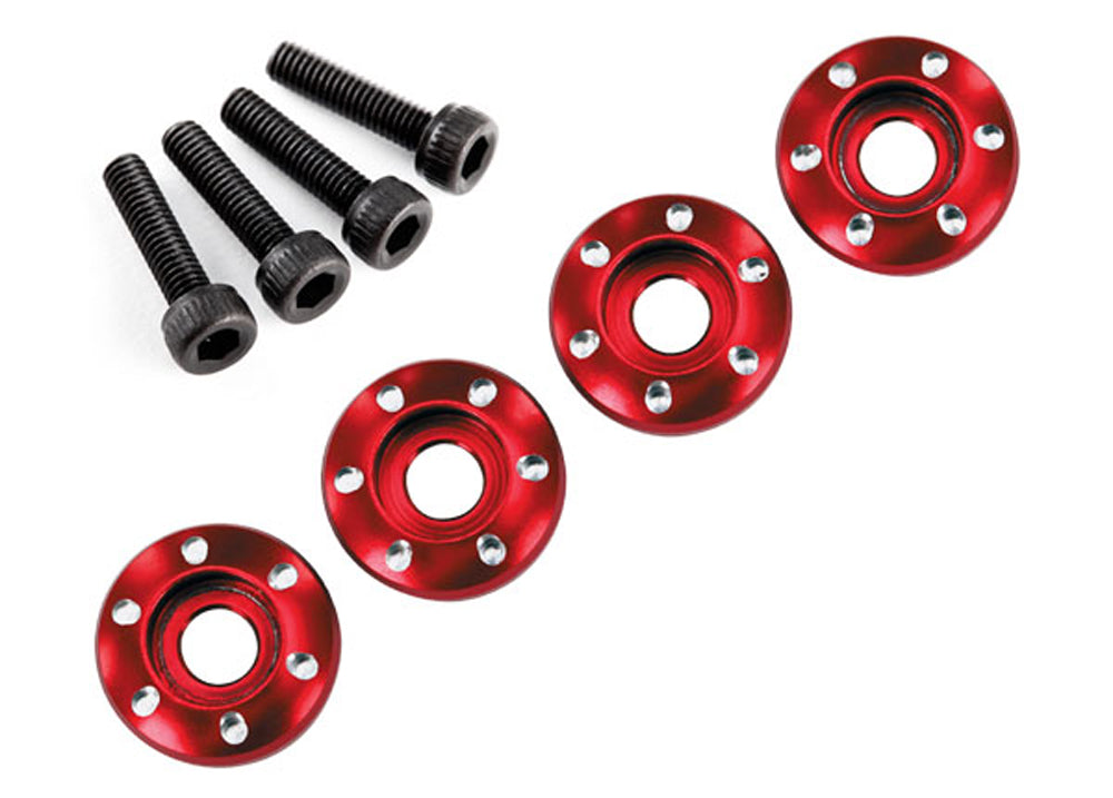 TRA7668R 7668R Aluminum Wheel Nut Washer, Red