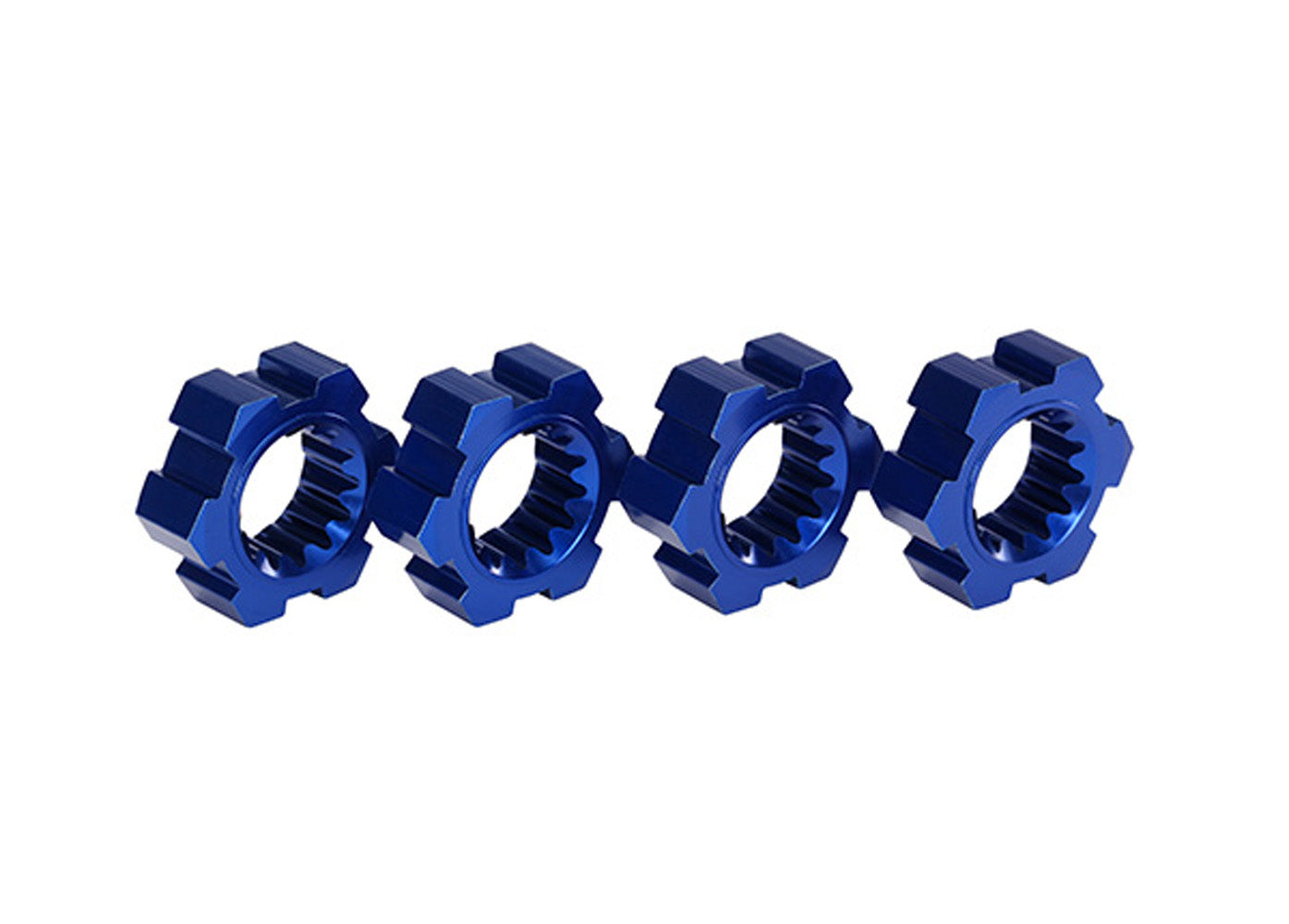 TRA7756X 7756X Aluminum Hex Wheel Hubs, Blue, X-Maxx
