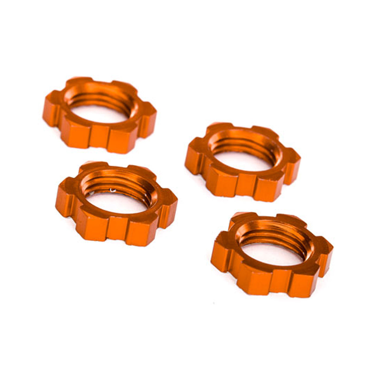 TRA7758T 7758T 17mm Splined Wheel Nut, Orange, X-Maxx