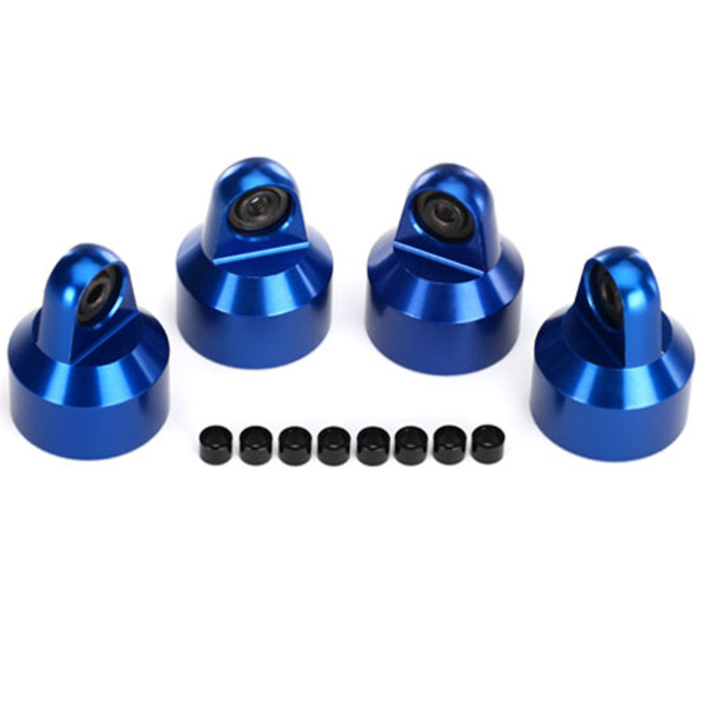 TRA7764A 7764A Aluminum GTX Shock Cap, Blue, X-Maxx