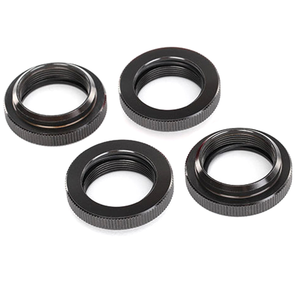 TRA7767X 7767X Aluminum GTX Shock Spring Retainers, Black, X-Maxx