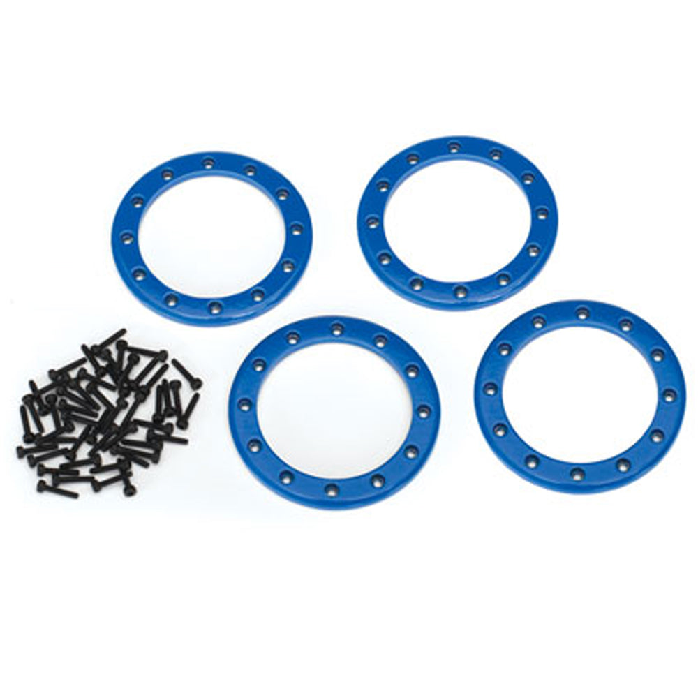 TRA8168X 8168X Aluminum Beadlock Rings, 2.2", Blue