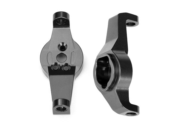 TRA8232A 8232A Left & Right Aluminum Castor Blocks, Charcoal Gray