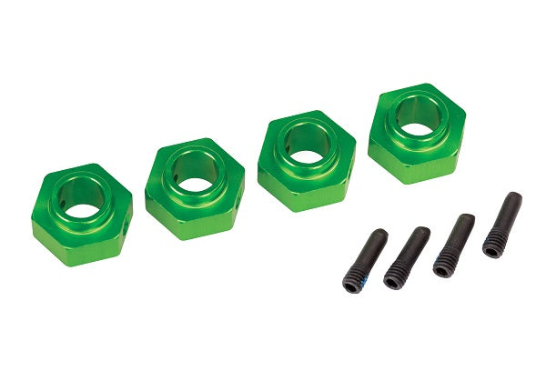 TRA8269G 8269G Aluminum Hex 12mm Wheel Hubs, Green