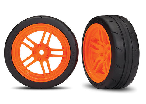 Traxxas 8373A Response Tires, Split Spoke Wheels, 1.9", Orange