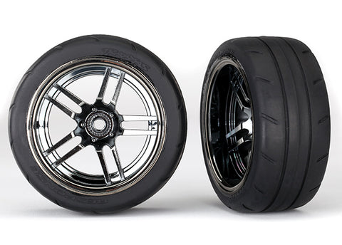 Traxxas 8374 Response Tires, Split-Spoke Wheels, 1.9", Blk Chrome