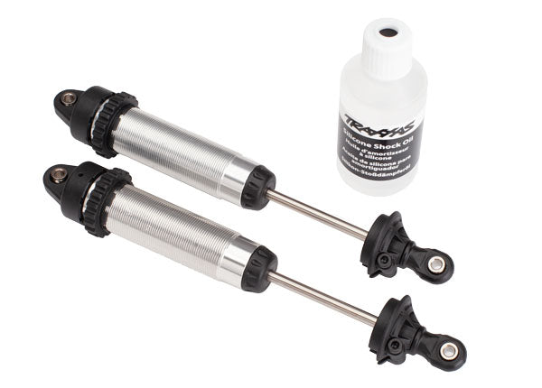 TRA8450 8450 Front Aluminum GTR Shocks, 134mm, Threaded, Silver, UDR