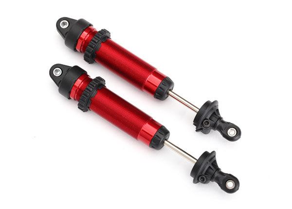 TRA8460R 8460R Rear Aluminum GTR Shocks, 139mm, Threaded, Red