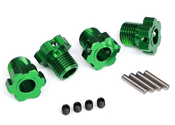 TRA8654G 8654G Aluminum Splined 17mm Wheel Hub Hex, Green