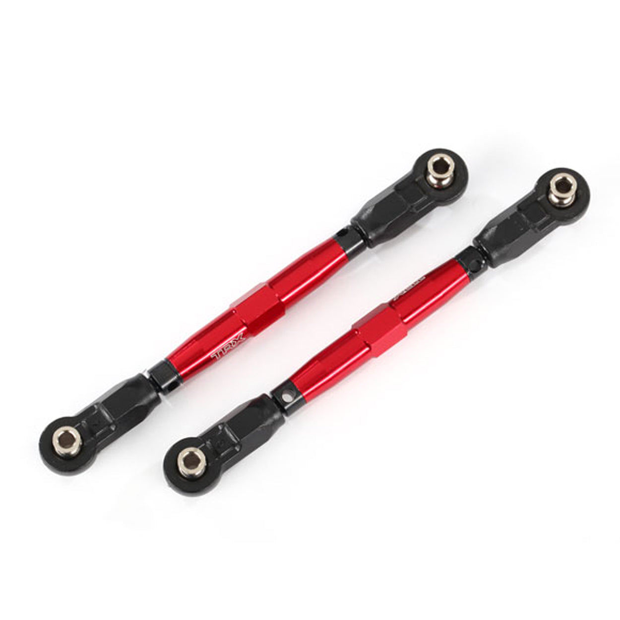 TRA8948R 8948R Front Aluminum Toe Links, 88mm, Red