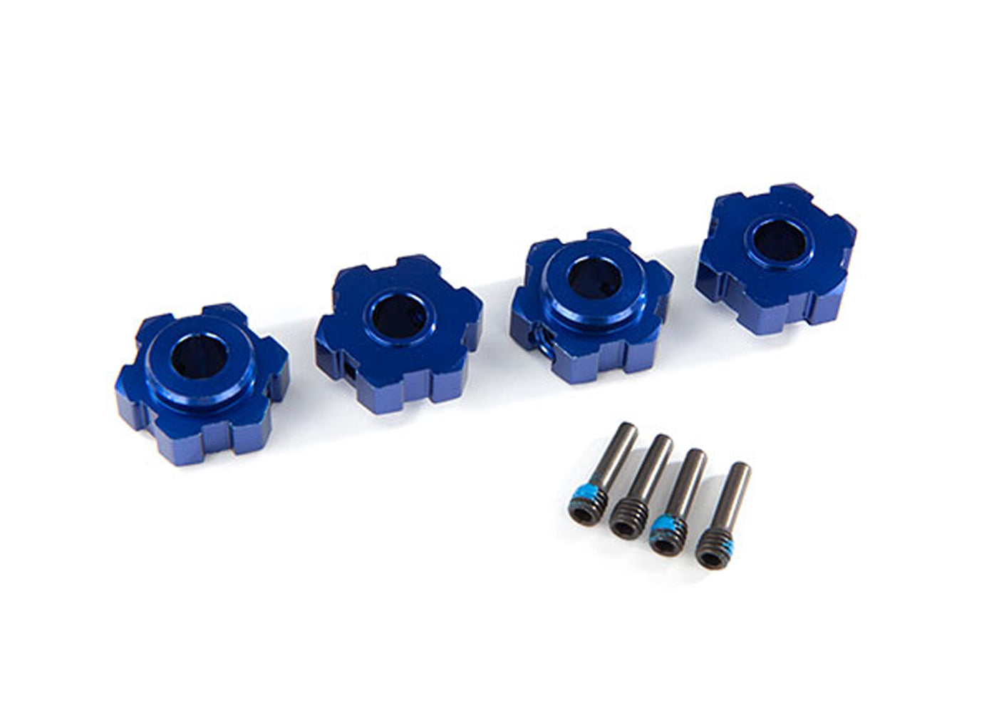 TRA8956X 8956X Aluminum Hex Wheel Hubs, Blue