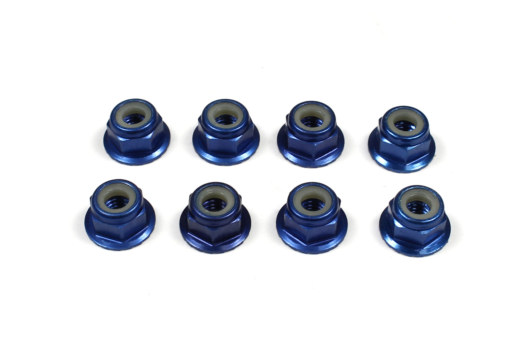 TUH1080 TUH1080 Aluminum 4mm Flanged Knurled Locknuts, Dark Blue