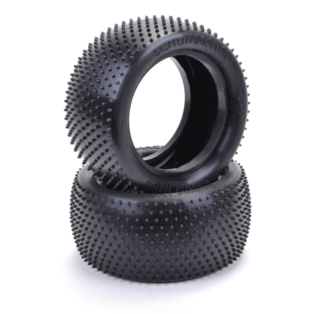 SCHU6804 U6804 Mini Pin 2 1/10 Buggy Tire, Yellow, Rear (2)