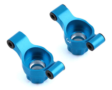 YEATT02-007-3BU TT02-007-3BU Aluminum Rear Hub/Knuckle Arm, 3 Degree, Tamiya TT-02