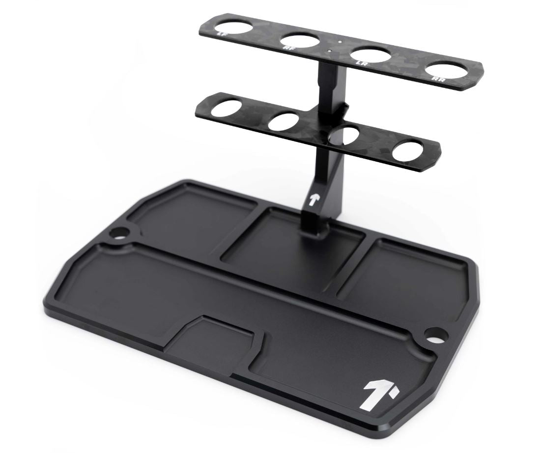 1UP160111 160111 Aluminum Pro Pit Tray w/ Off-Road & On-Road Shock Stands