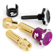 1UP190453 190453 Lockdown Adjustable Bullet Plugs, 5mm (2), Purple/Black