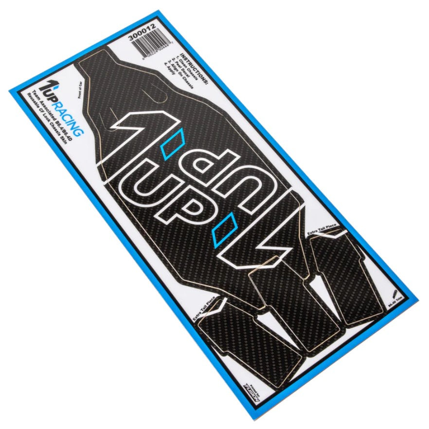 1UP300012 300012 Reusable CF Look Chassis Skin, Associated B6.4/B6.4D