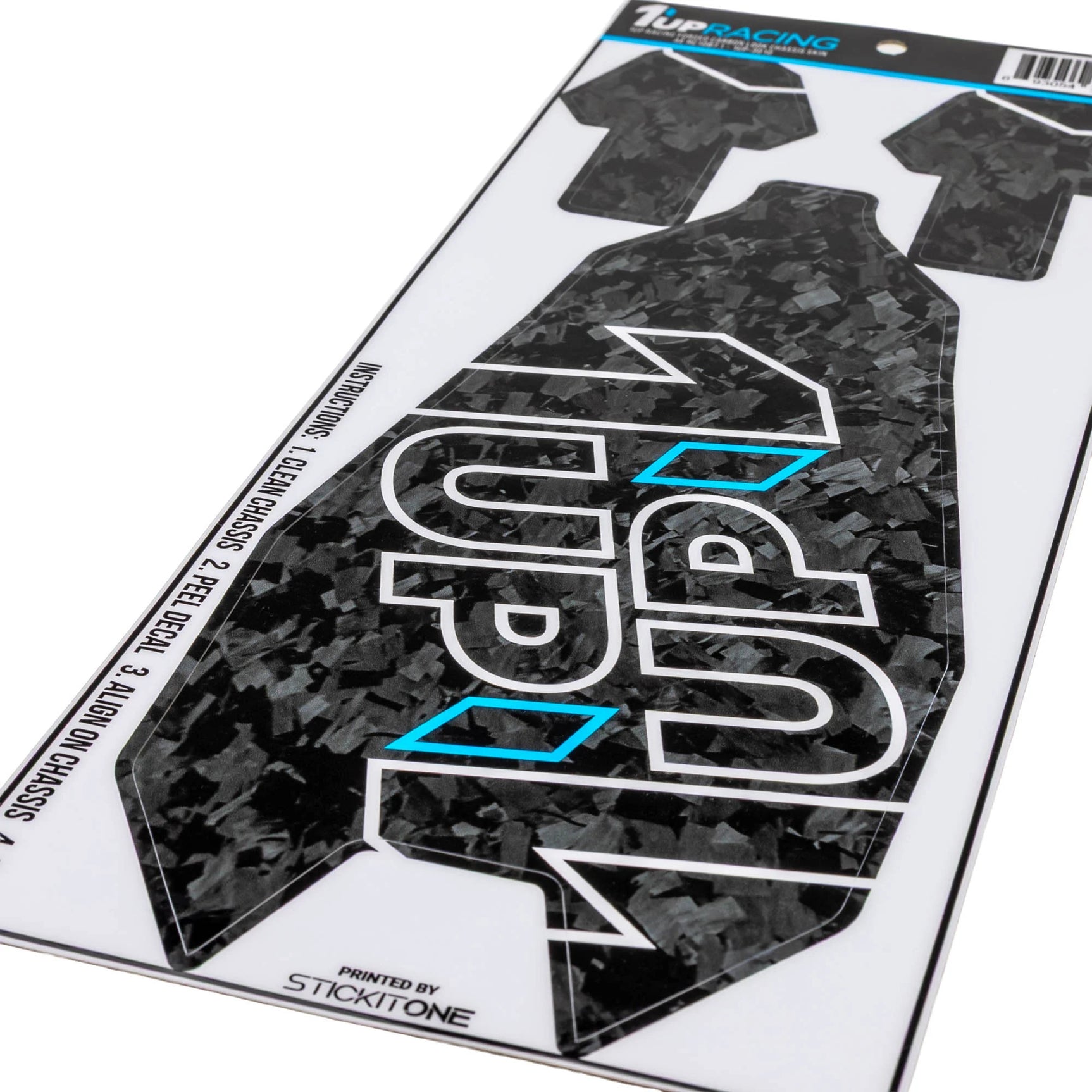 1UP3010 3010 Forged Carbon Look Chassis Skin, Associated RC10 B7.1