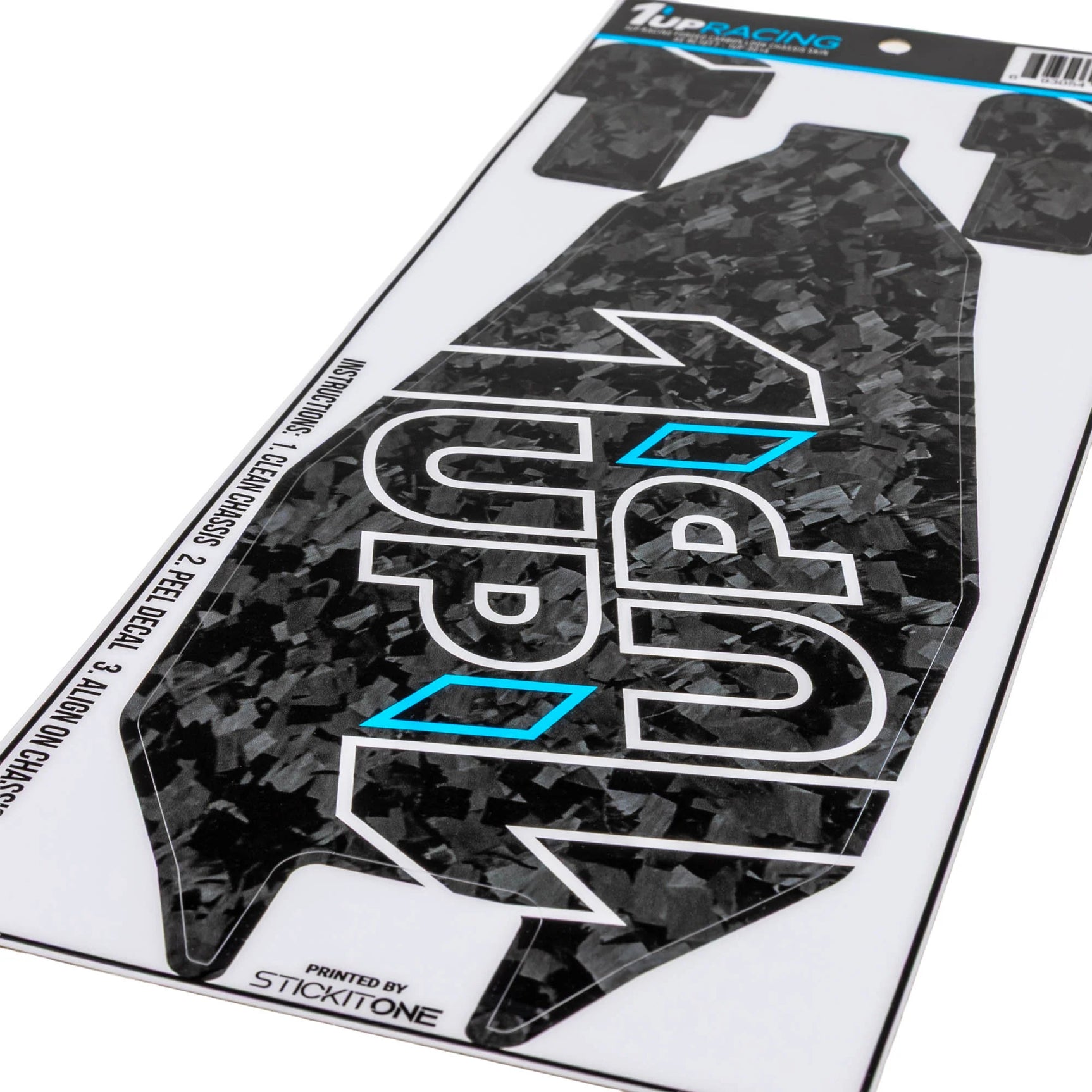 1UP3014 3014 Forged Carbon Look Chassis Skin, Associated RC10 T7