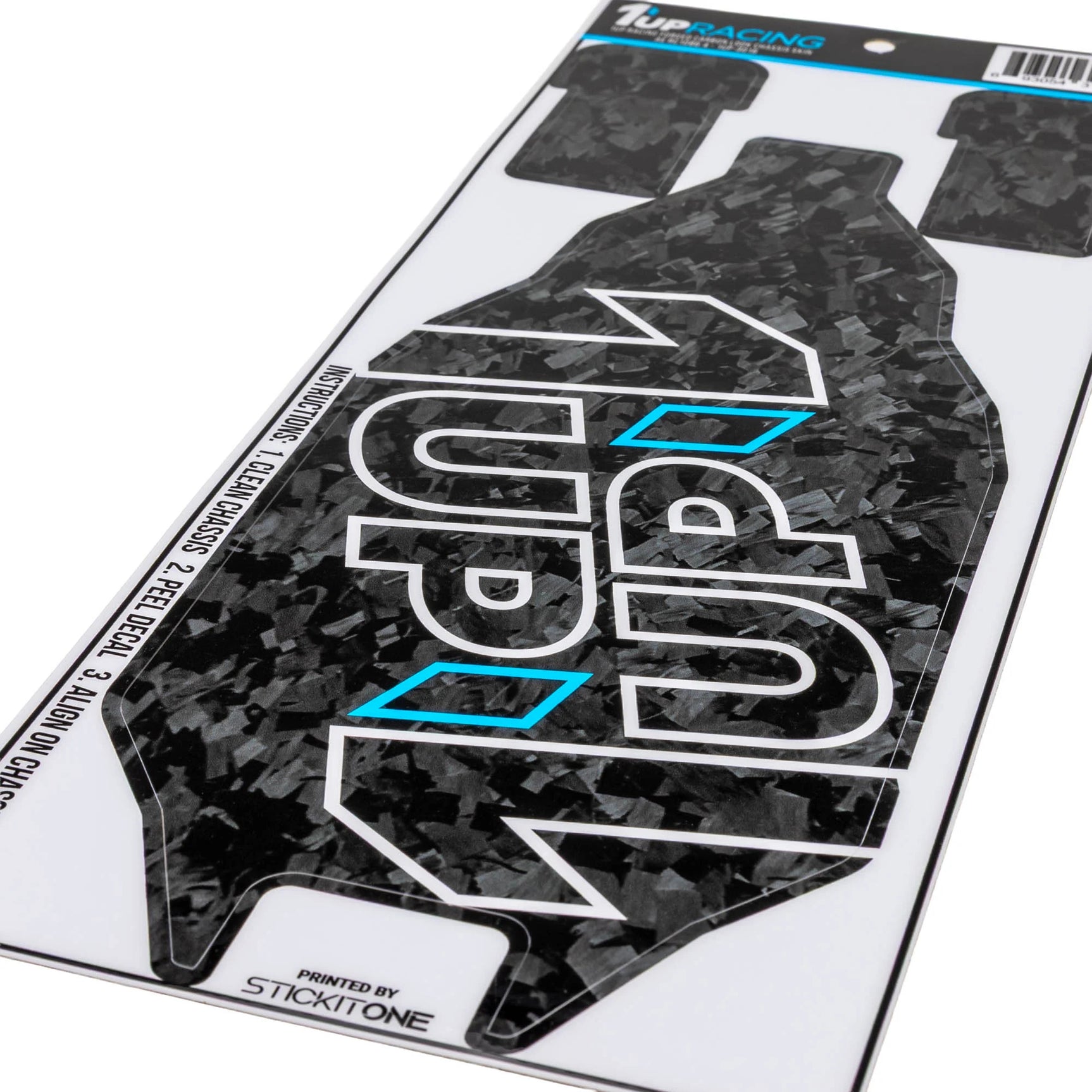 1UP3016 3016 Forged Carbon Look Chassis Skin, Associated RC10 B6.4