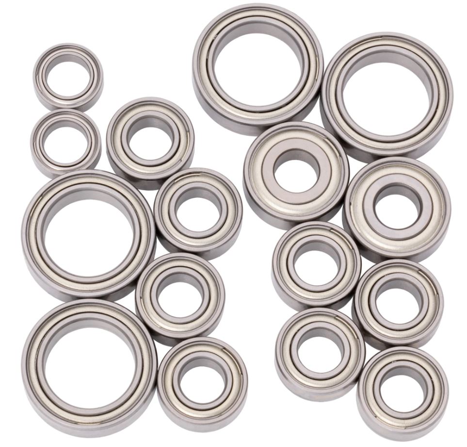 1UP450015 450015 Cv2 Pro Ball Bearing Set, Ceramic / Chrome, Associated B7