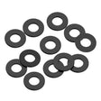 1UP80302 80302 Precision Aluminum 3x6mm Ballstud Shims, Black, 0.5mm (12)