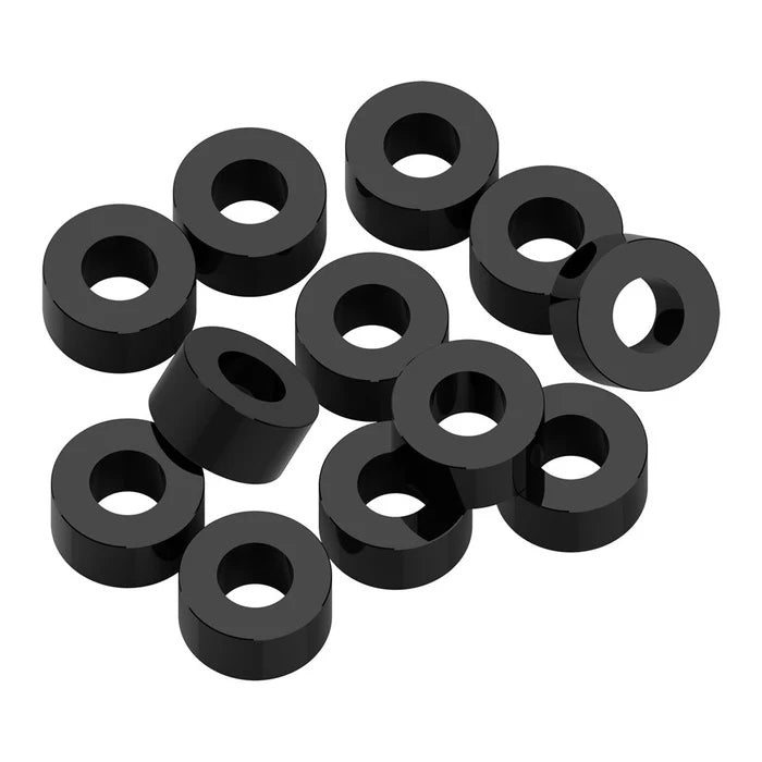 1UP80305 80305 Precision Aluminum 3x6mm Ballstud Shims, Black, 3.0mm (12)