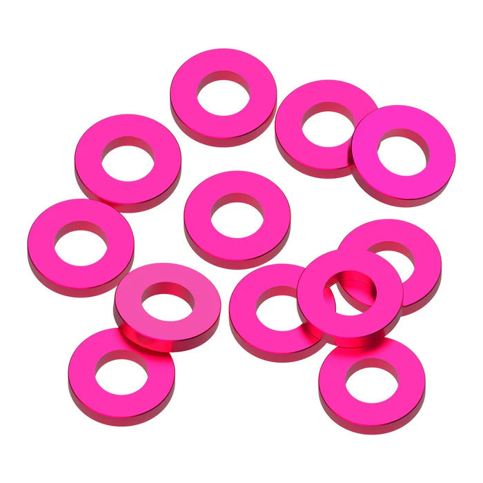 1UP80344 80344 Precision Aluminum 3x6mm Ballstud Shims, Pink, 1.0mm (12)