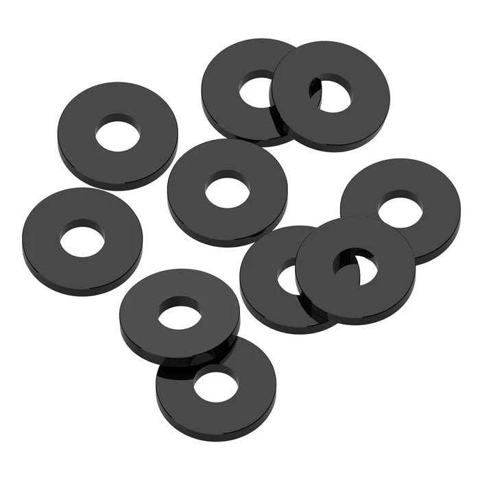 1UP80403 80403 Precision Aluminum 3x8mm Ballstud Shims, Black, 1.0mm (10)