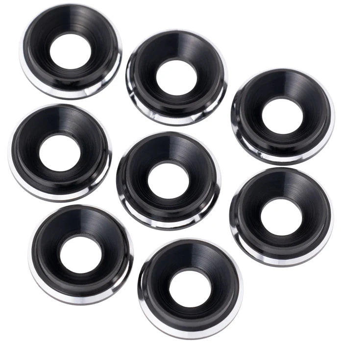 1UP820019 820019 7075 LowPro M3 Countersunk Washers, Black Shine (8)