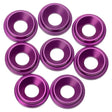 1UP820309 820309 Aluminum Countersunk Washers, M3 (8), Purple