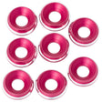 1UP820419 820419 7075 LowPro M3 Countersunk Washers, Pink Shine (8)