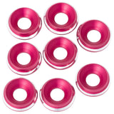 1UP820419 820419 7075 LowPro M3 Countersunk Washers, Pink Shine (8)