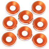 1UP820619 820619 7075 LowPro M3 Countersunk Washers, Orange Shine (8)