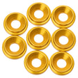 1UP820709 820709 Aluminum Countersunk Washers, M3 (8), Gold