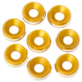 1UP820719 820719 7075 LowPro M3 Countersunk Washers, Gold Shine (8)