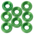 1UP820809 820809 Aluminum Countersunk Washers, M3 (8), Green