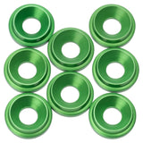 1UP820809 820809 Aluminum Countersunk Washers, M3 (8), Green