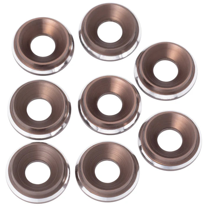1UP820919 820919 7075 LowPro M3 Countersunk Washers, Gunmetal Shine (8)