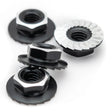 1UP870001 870001 7075 Aluminum Lockdown M4 Wheel Nuts, Black (4)