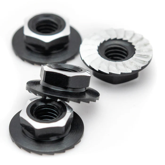 1UP870001 870001 7075 Aluminum Lockdown M4 Wheel Nuts, Black (4)