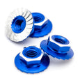1UP870101 870101 7075 Aluminum Lockdown M4 Wheel Nuts, Dark Blue (4)