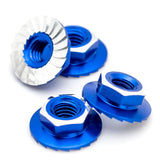 1UP870101 870101 7075 Aluminum Lockdown M4 Wheel Nuts, Dark Blue (4)